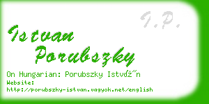 istvan porubszky business card